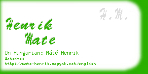 henrik mate business card