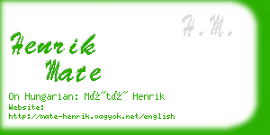 henrik mate business card